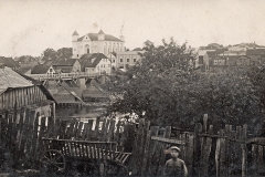 Vaizdas į Kėdainius, centre evangelikų reformatų bažnyčia, 1928 m.